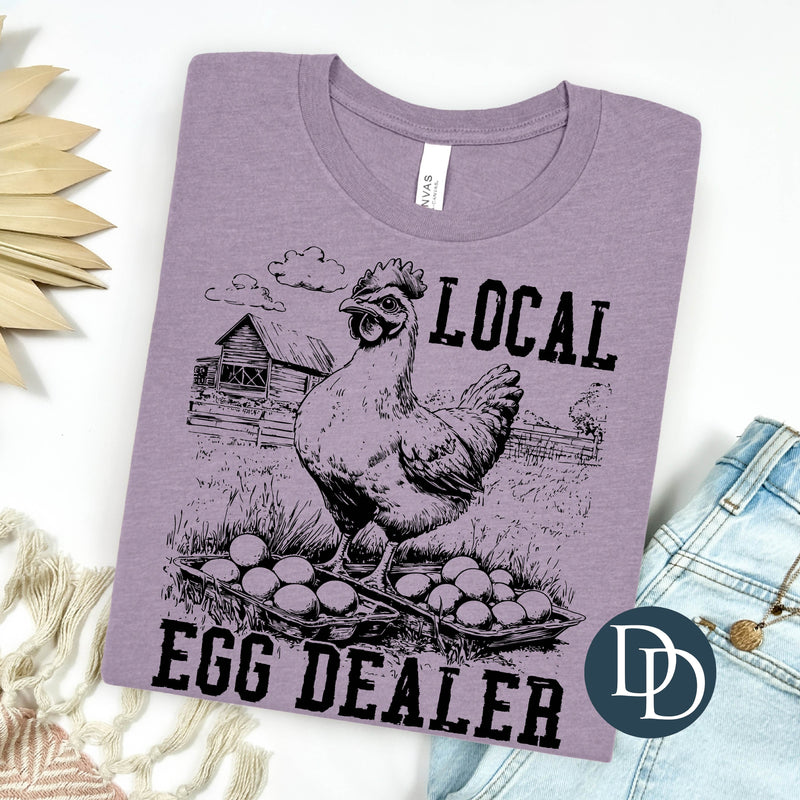 Local Egg Dealer Chicken Farm (Black Ink) *Screen Print Transfer*