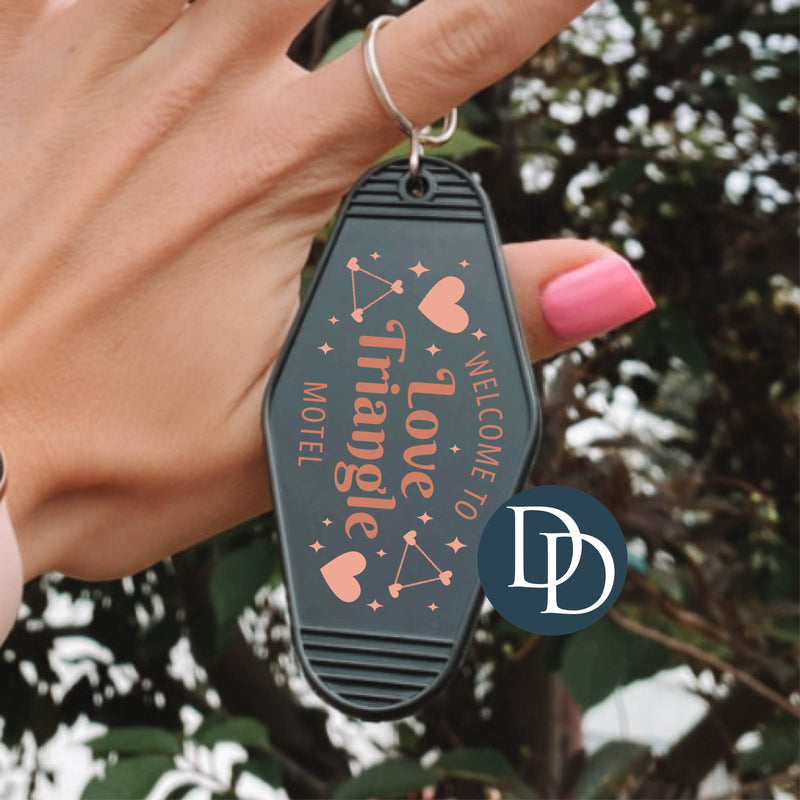 Love Triangle Motel *Motel Keychain UV DTF Decal*