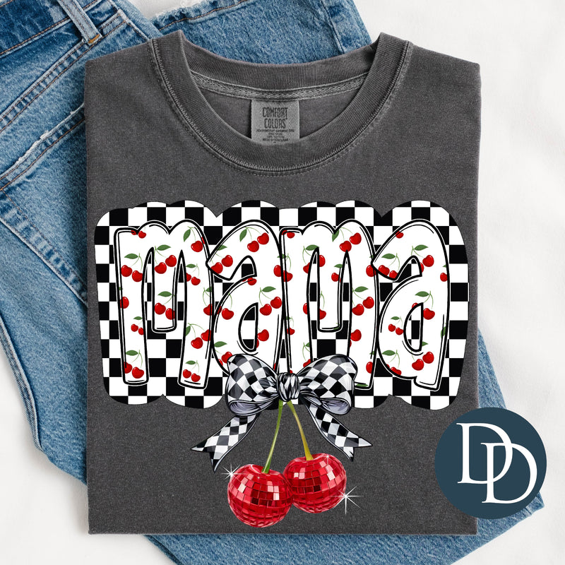 MAMA Checkered Cherries *DTF Transfer*