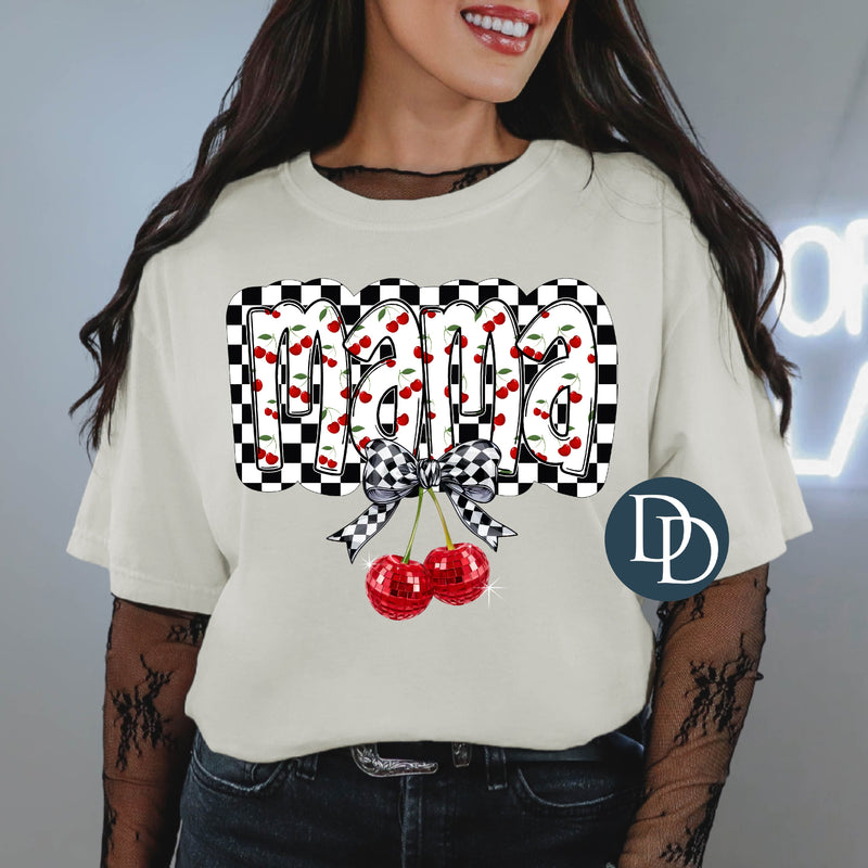 MAMA Checkered Cherries *DTF Transfer*