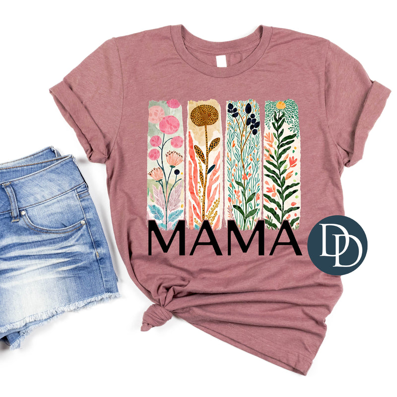 MAMA Flower Brushed Columns *DTF Transfer*