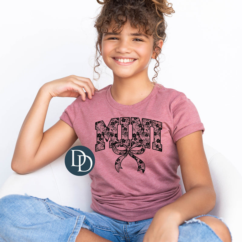 MINI Black Lace Floral *DTF Transfer*