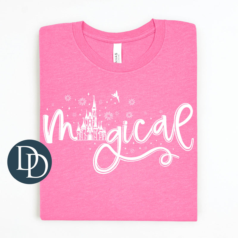 Magic Castle and Fairy Works (White Ink) *Screen Print Transfer*