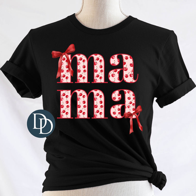 Mama Cherry Bows *DTF Transfer*