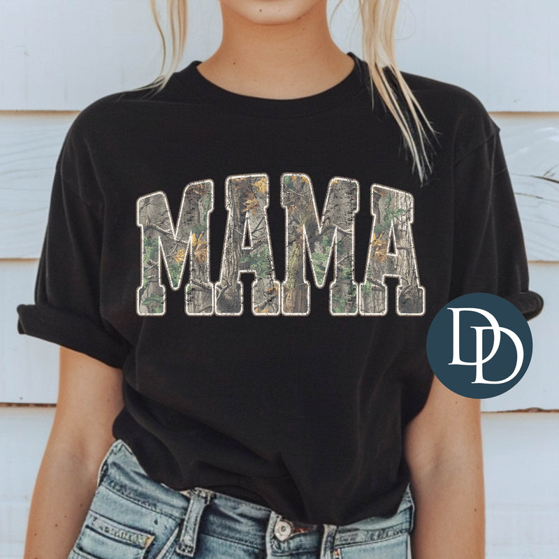 Mama Distressed Hunting Camo *DTF Transfer*