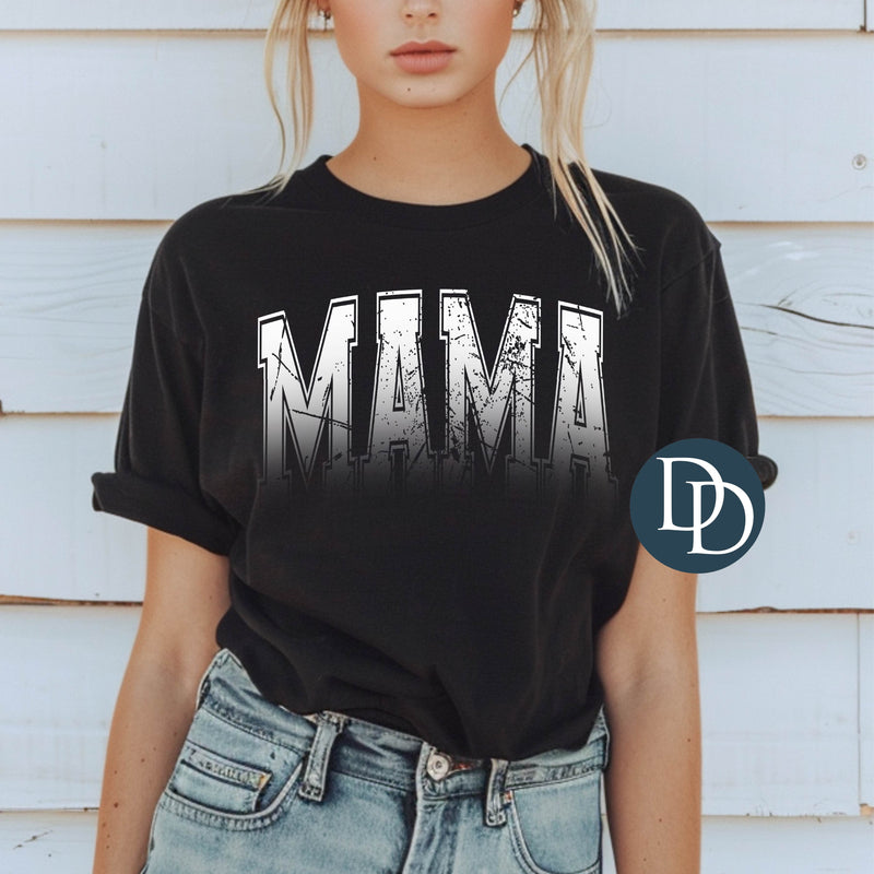 Mama Halftone Fade (White Ink) *Screen Print Transfer*