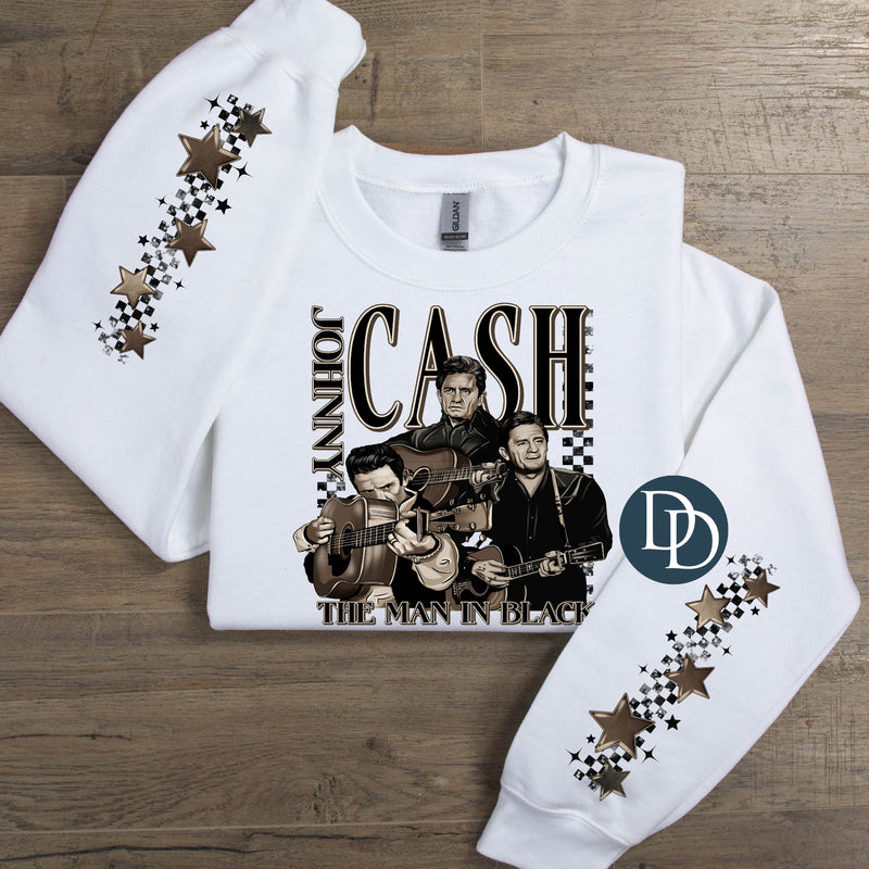 Man In Black With Sleeve Accents *DTF Transfer*