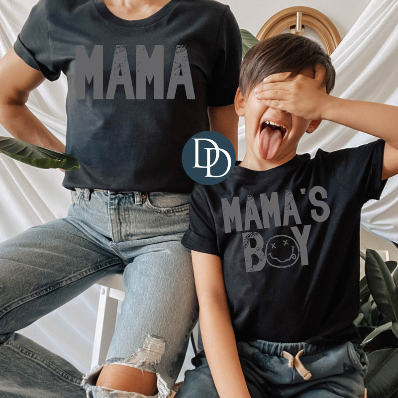 Matching Mama's Boy Distressed Smile *DTF Transfer*