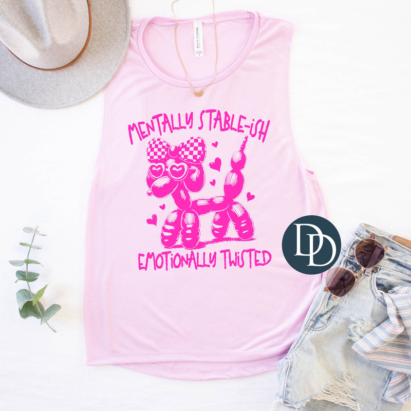 Mentally Stableish Emotionally Twisted Balloon Dog *DTF Transfer*