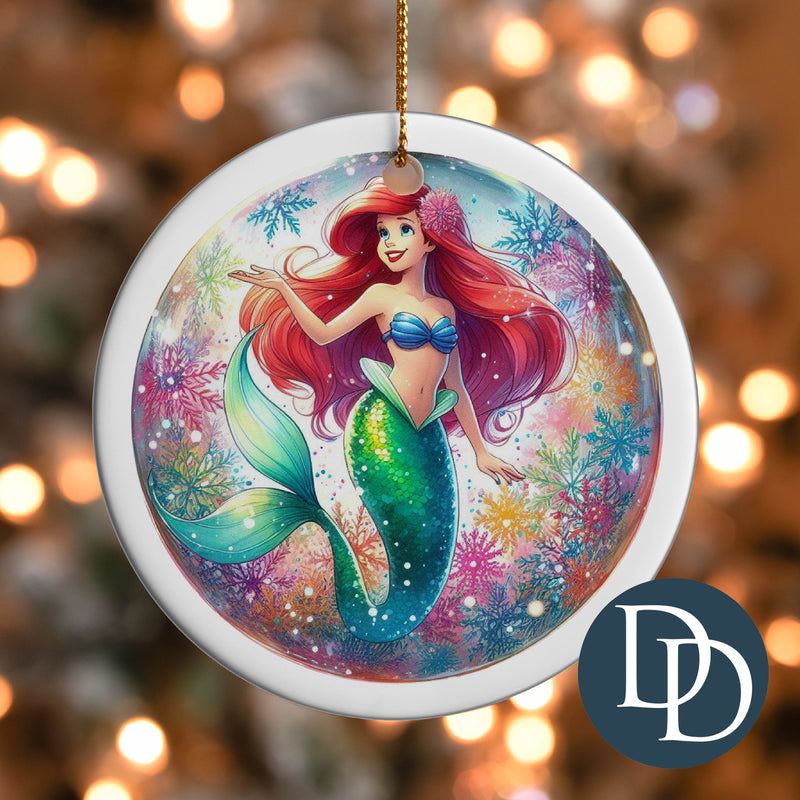 Mermaid Colorful Snowflakes *UV DTF Ornament Decal*