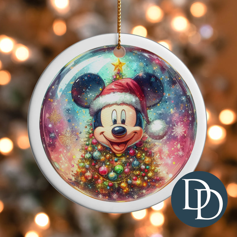 MickE Head Christmas Tree *UV DTF Ornament Decal*