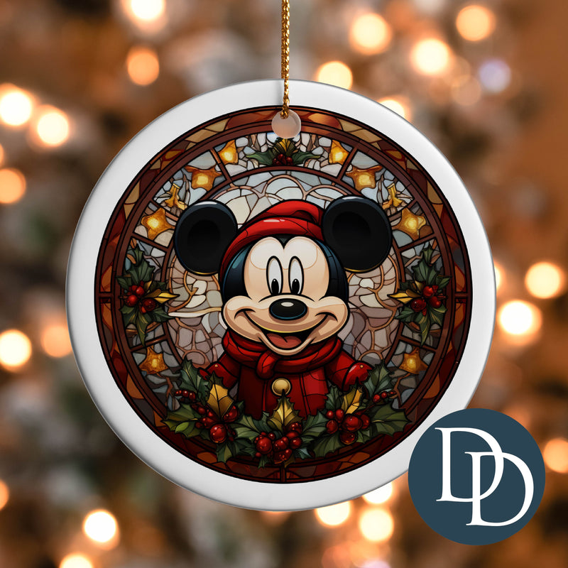 MickE Traditional Christmas Stained Glass *UV DTF Ornament Decal*