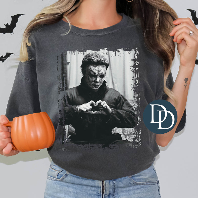 OVERSIZED Mike M Heart Hand Distressed *DTF Transfer*