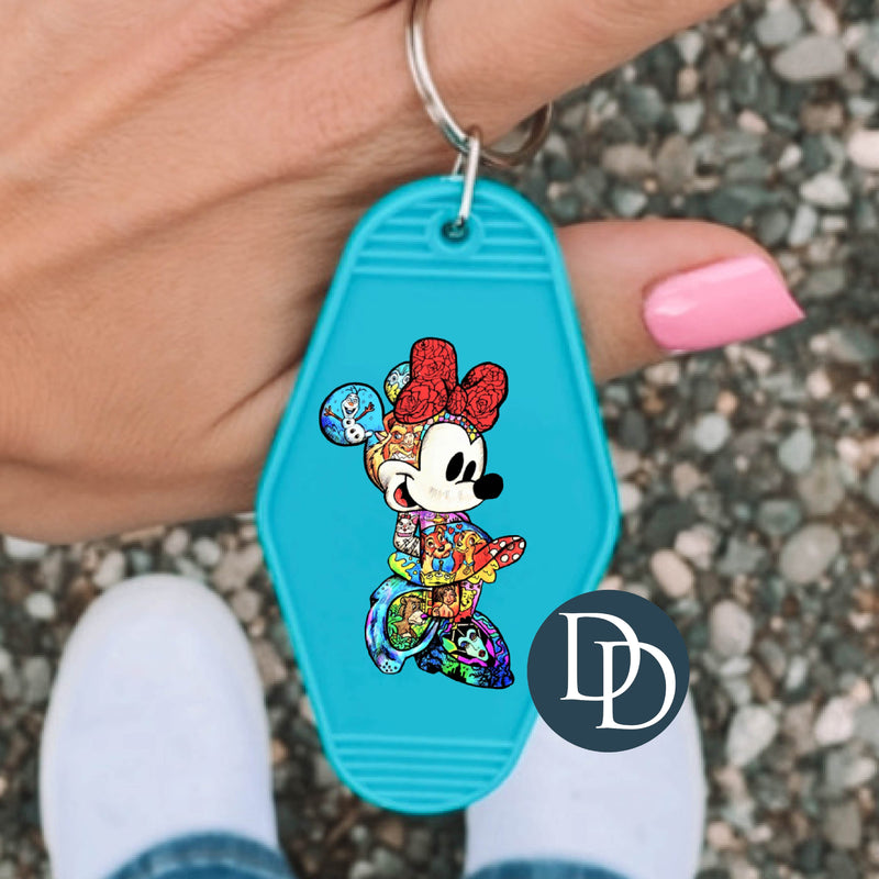 Min Mouse Collage *Motel Keychain UV DTF Decal*
