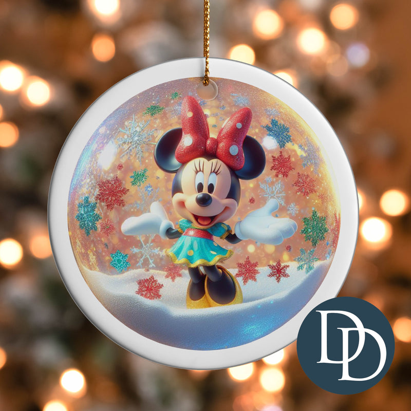 MinnE Snow Globe *UV DTF Ornament Decal*
