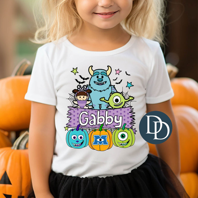 Monsters Halloween Name Frame *DTF Transfer*