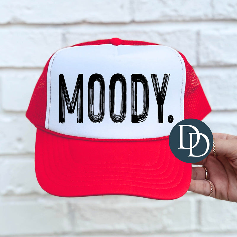 Moody Brush Strokes with Hat/Pocket Print (Black Ink) *Screen Print Transfer*