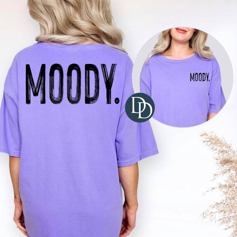 Moody Brush Strokes with Hat/Pocket Print (Black Ink) *Screen Print Transfer*