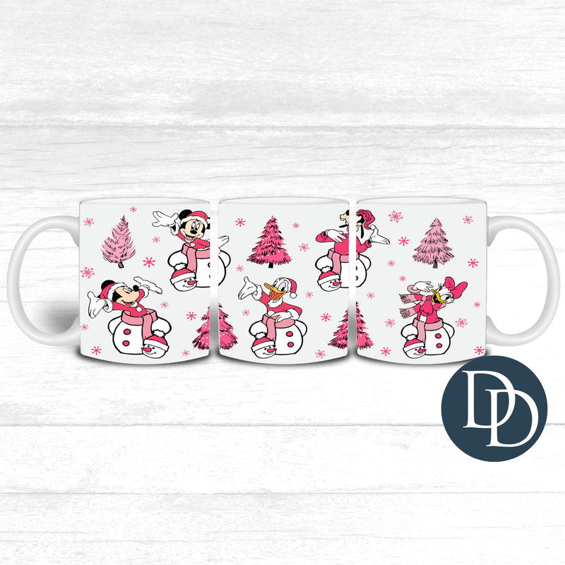 Mouse Crew Pink Christmas *UV DTF Mug Wrap*