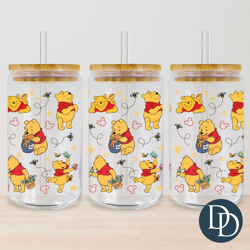 Multi Bears and Honey Bees *UV DTF Cup Wrap*