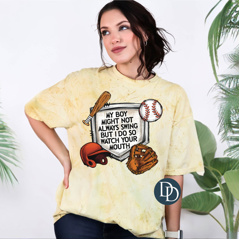 My Boy Might Not Always Swing W/BASE *DTF Transfer*