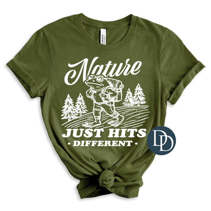 Nature Just Hits Different (White Ink) *Screen Print Transfer*