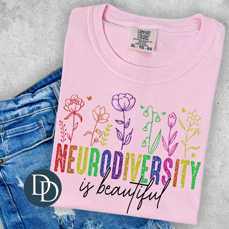 Neurodiversity Is Beautiful Faux Glitter *DTF Transfer*