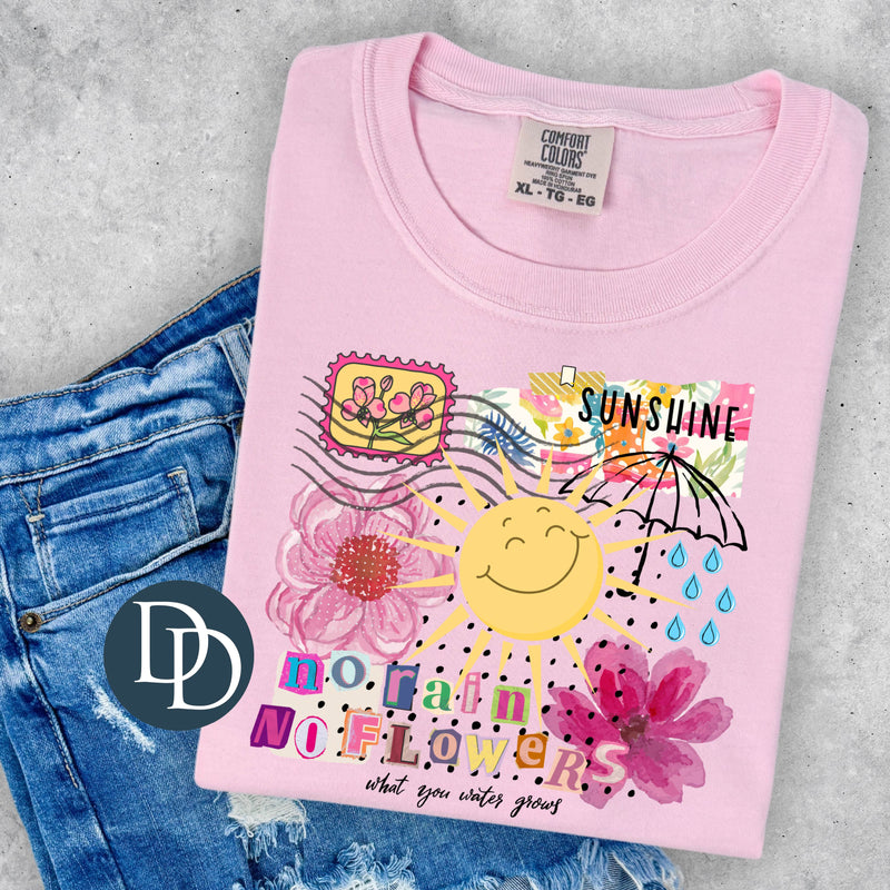 No Rain No Shower Hand Drawing *DTF Transfer*