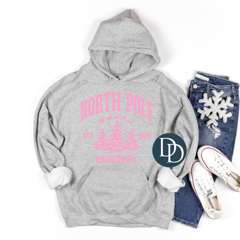 North Pole University Vintage Athletic (Pink Ink) *Screen Print Transfer*