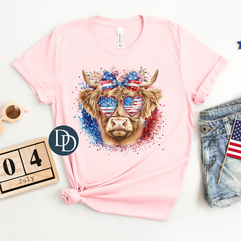 Patriotic Highland Faux Glitter *DTF Transfer*