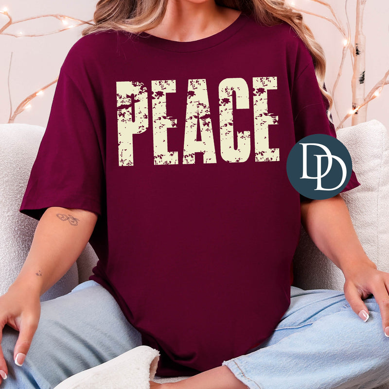 Peace Distressed Block *DTF Transfer*