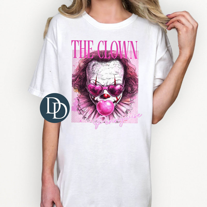 OVERSIZED Pink Horror Clown *DTF Transfer*