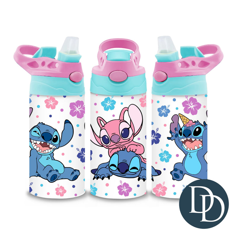Pink And Blue Besties *UV DTF Kids Tumbler Wrap*