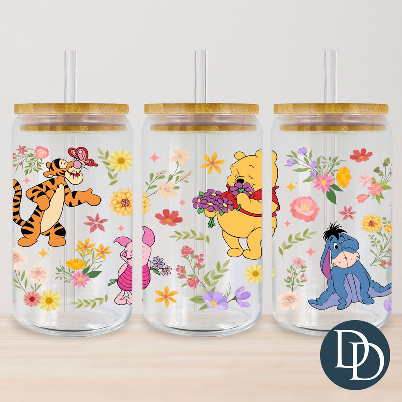 Pooh Friends Summer Floral Fields *UV DTF Cup Wrap*