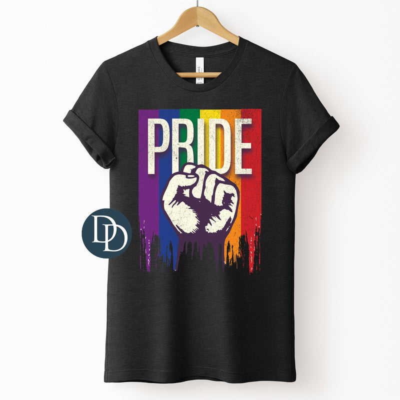 Pride Fist LGBTQ Flag Drip *DTF Transfer*