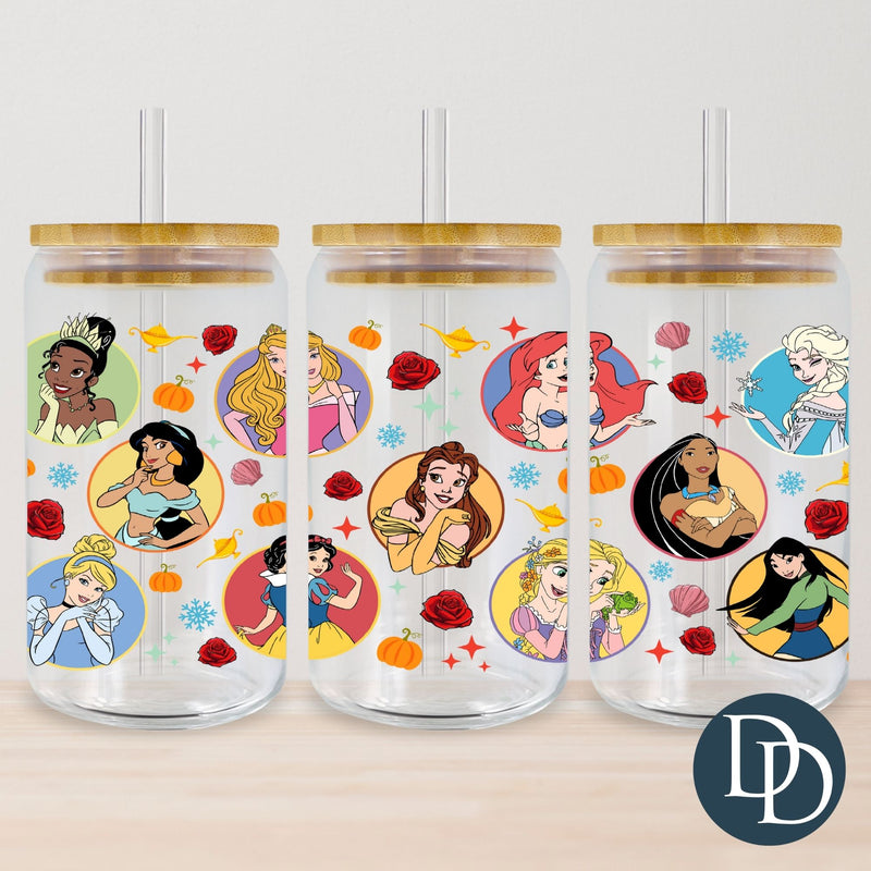 Princess Circle Roses Fall *UV DTF Cup Wrap*