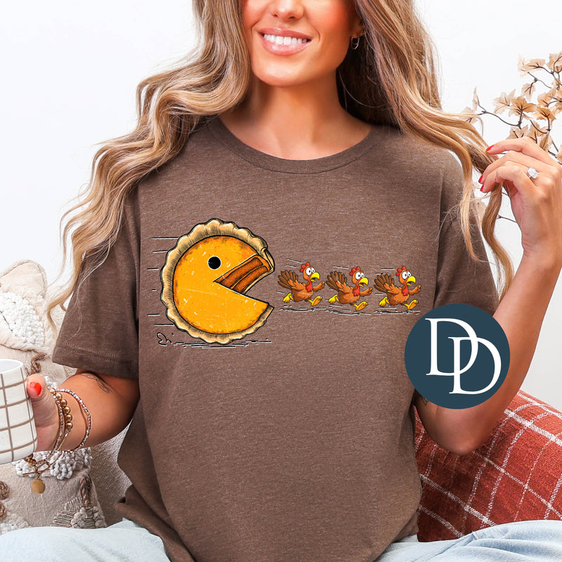 Pumpkin Pie And Running Turkeys *DTF Transfer*