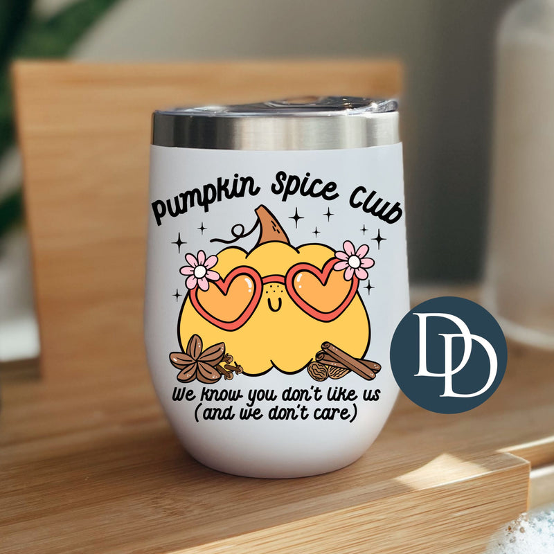 Pumpkin Spice Club *UV DTF Decal*
