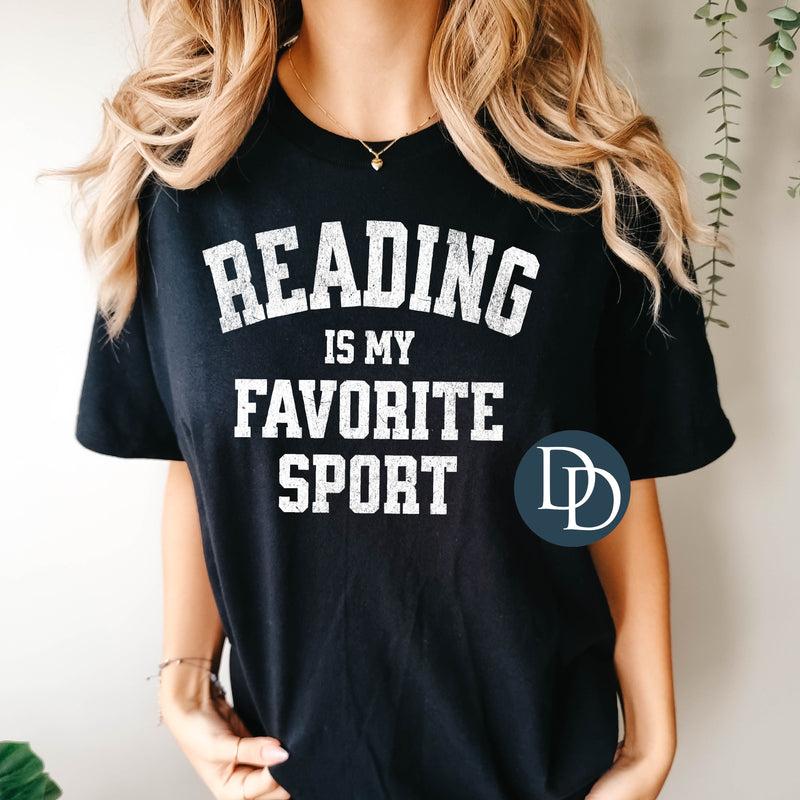 Reading is My Favorite Sport Distressed Grunge *DTF Transfer*