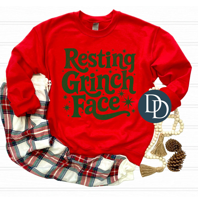 Resting Grnch Face Distressed Retro *DTF Transfer*