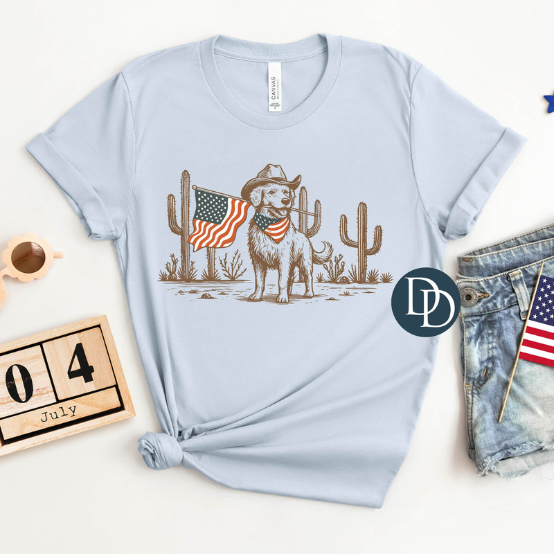 Retriever Flag Desert Cacti *DTF Transfer*