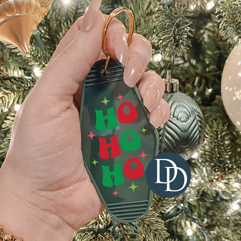 Retro Ho Ho Ho Sparkles *Motel Keychain UV DTF Decal*