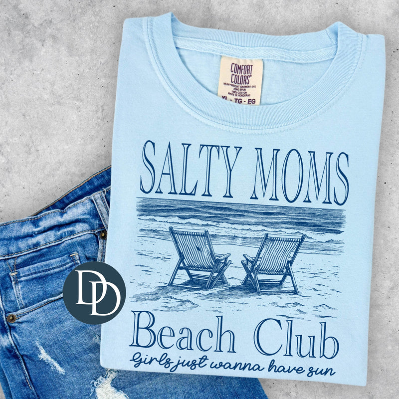 Salty Moms Beach Club Chairs (Navy Ink) - NOT RESTOCKING - *Screen Print Transfer*