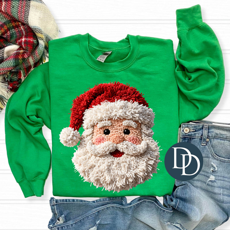 Santa Face Faux Yarn *DTF Transfer*
