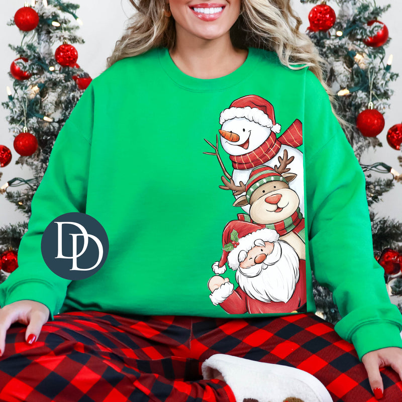 OVERSIZED Santa Friends Peekaboo Stack *DTF Transfer*