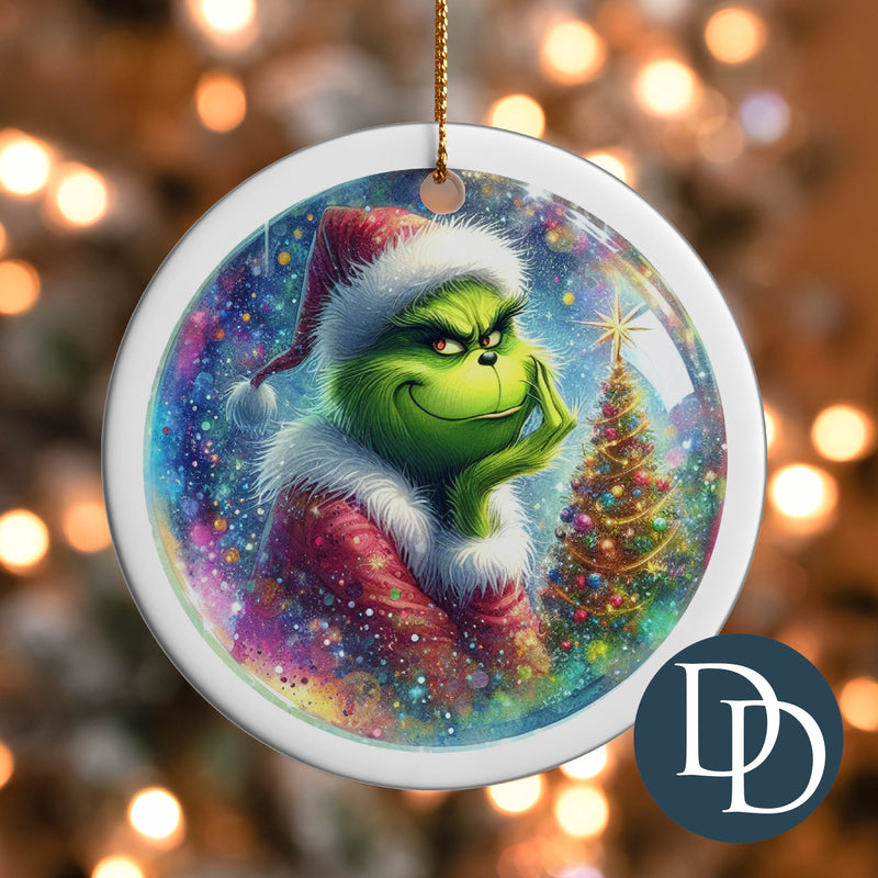 Santa Hat Grnch *UV DTF Ornament Decal*