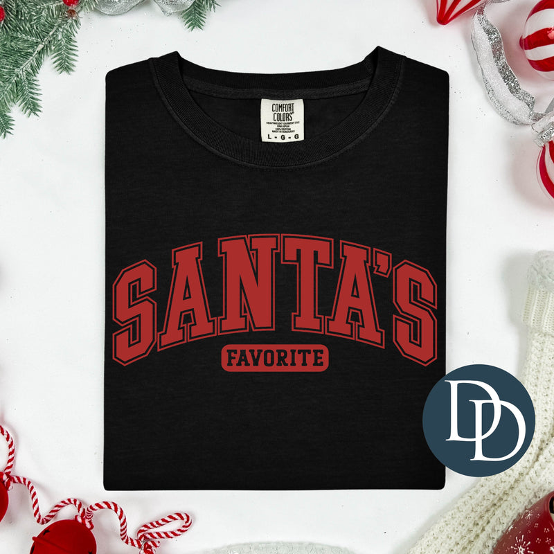 Santa's Favorite Athletic (Red Ink) *Screen Print Transfer*
