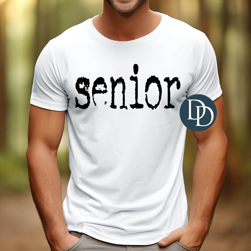 Senior Typoblock (Black Ink) *Screen Print Transfer*