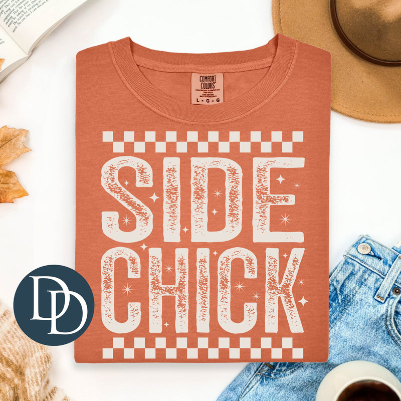 Side Chick Distressed Checkered *DTF Transfer*