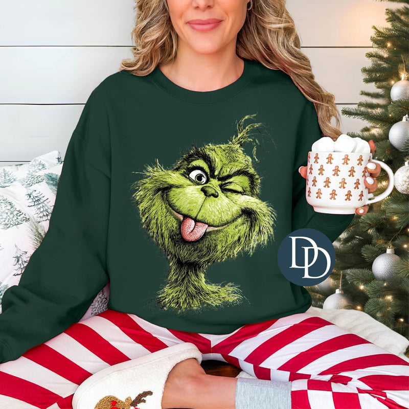 OVERSIZED Silly Face Grnch *DTF Transfer*
